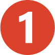 Step 1 icon - Circular badge with number 1