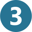 Step 3 icon - Circular badge with number 3